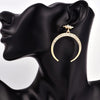 1 Pair Retro Moon Star Earrings