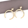 1 Pair Retro Moon Star Earrings