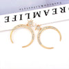 1 Pair Retro Moon Star Earrings