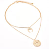 2 Pcs/ Set Boho Moon Coin Necklace