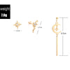 3 Pcs/ Set Boho Star Moon Earrings