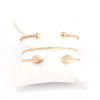 3 Pcs Leaves Charm Bracelet Set