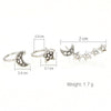 3 Pcs/set Crystal Star Moon Earrings
