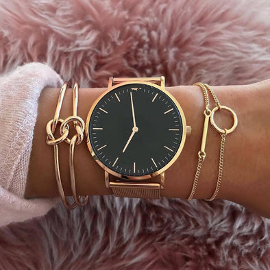 3 Pcs Simple Double Knot Bracelet Set