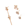 4 Pcs/ Set Cross Flower Drops Earrings