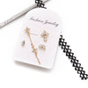 4 Pcs/ Set Cross Flower Drops Earrings