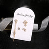 4 Pcs/ Set Cross Flower Drops Earrings
