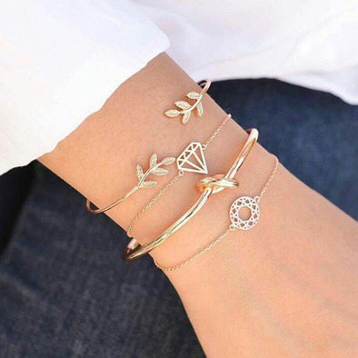 4 Pcs Diamond Bracelet Set