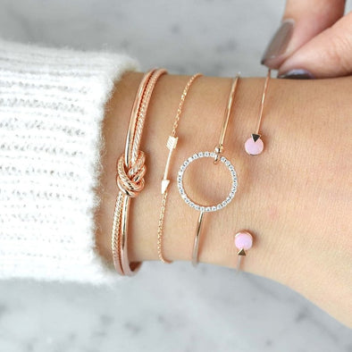 4 Pcs Arrow Double Knot  Bracelet Set