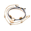 4 Pcs Leaves Bracelet Set