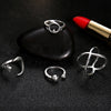4 Pcs Moon Star Ring Set