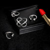 4 Pcs Moon Star Ring Set