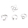 4 Pcs Moon Star Ring Set