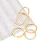 4 Pcs Oval Ring Set