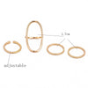 4 Pcs Oval Ring Set