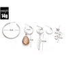 5 Pcs/Set Leaves Palm Earrings