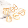 5 Pcs Geometric  Ring Set