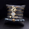 5 Pcs Crystal Beads Bracelet Set
