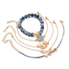 5 Pcs Crystal Beads Bracelet Set
