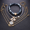 5 Pcs Crystal Beads Bracelet Set
