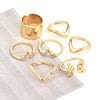 6 Pcs Star V Shaped Ring Set