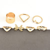 6 Pcs Star V Shaped Ring Set