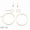 6 Pcs/set Danty Circle Earrings