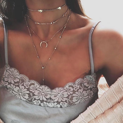 Bohemia Elephant Moon Necklace