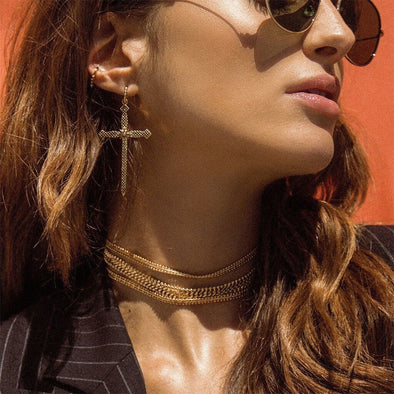 Bohemian Cross Earrings
