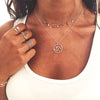 Sea Wave Circle Necklace