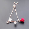 Rose Flower Charm Bracelet