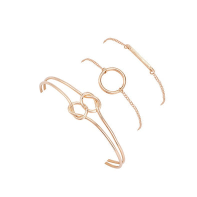 3 Pcs Simple Double Knot Bracelet Set