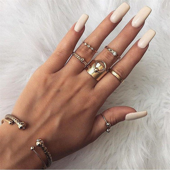 6 Pcs Bead Ring Set