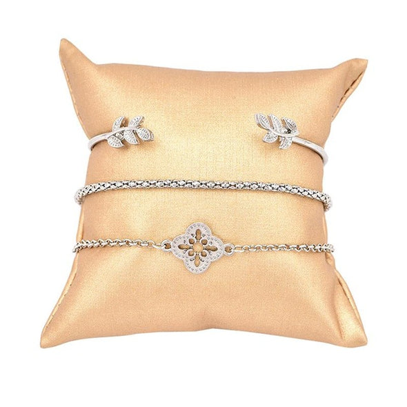 3 Pcs Flowers Adjustable Bracelet Set