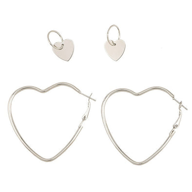 2 Pair/Set Heart Bohemia Earrings
