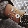 3 Pcs Arrow Bracelet Set
