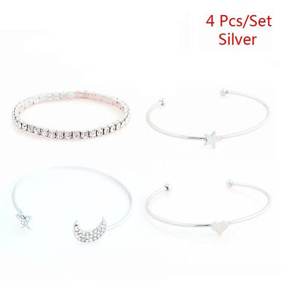 4 Pcs Star Moon Bracelet