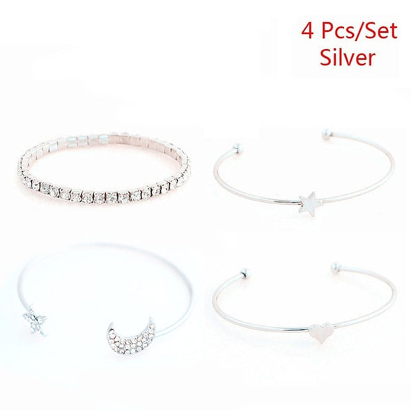 4 Pcs Star Moon Bracelet