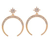 1 Pair Retro Moon Star Earrings